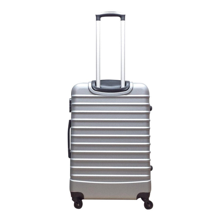 Stylish Milano Silver hard-shell luggage set (2-piece) for organized packing & secure vacation travel.
