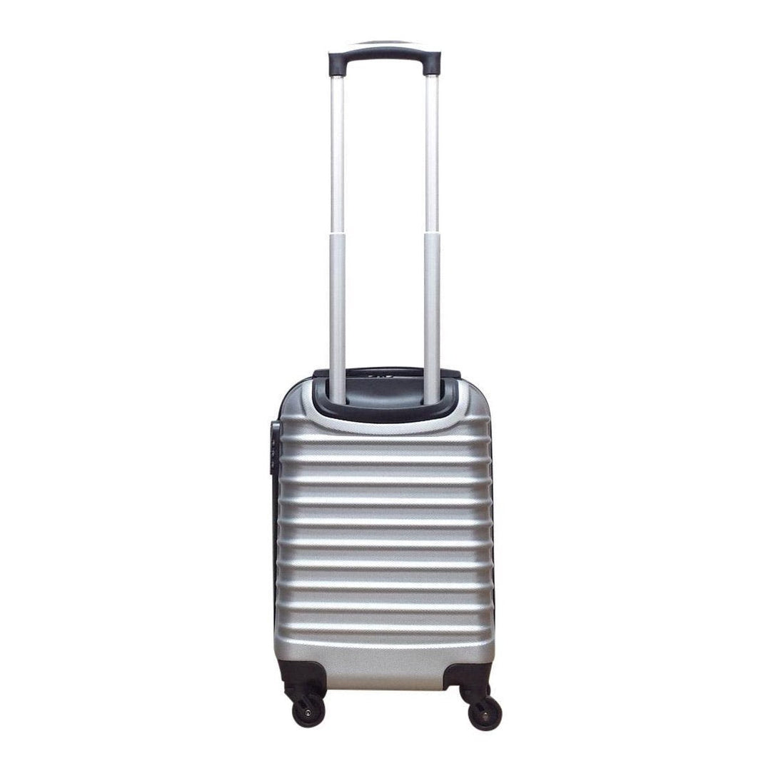Milano Silver hard-shell 2-piece luggage set with removable wheels. Secure travel bags for all your essentials.