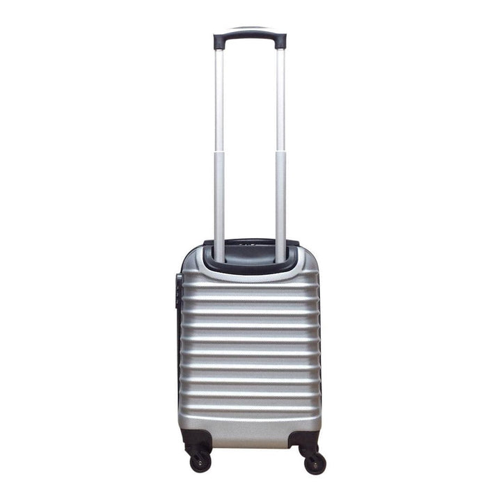 Milano Silver hard-shell 2-piece luggage set with removable wheels. Secure travel bags for all your essentials.