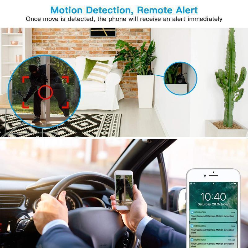 Magnetic 1080p wireless camera ideal for covert home monitoring and motion detection alerts