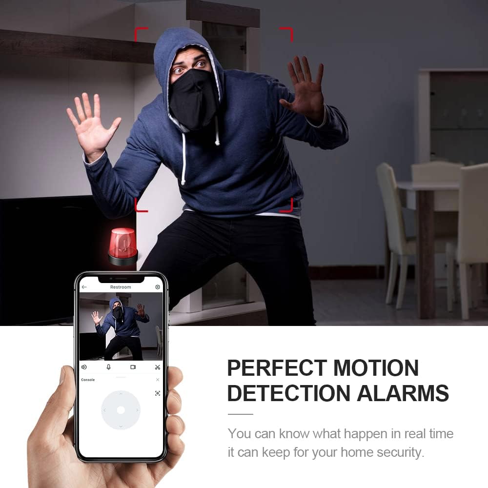 Discreet 4K WiFi mini camera for hidden indoor surveillance. Features night vision for 24/7 home security monitoring.