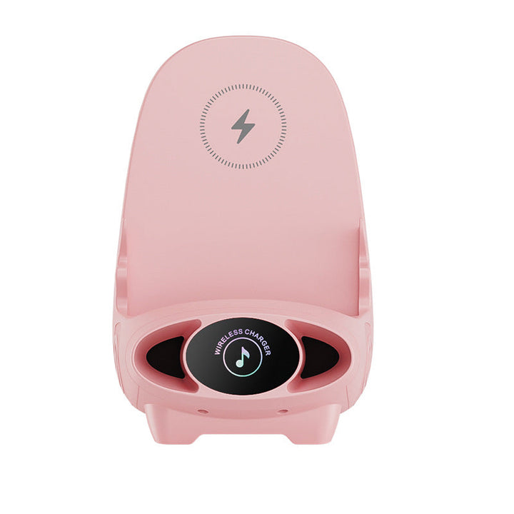 Experience efficient charging with the Mini Chair 15W wireless charger and phone stand.