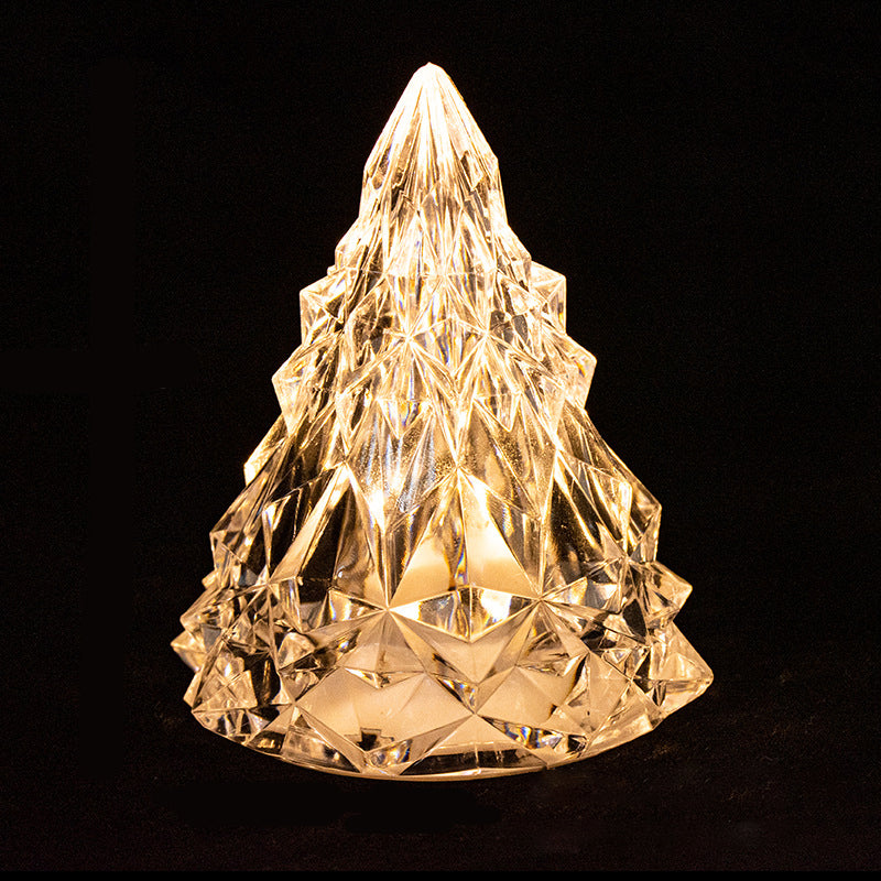 Bright mini LED crystal Christmas tree night light, a lovely addition to holiday festivities