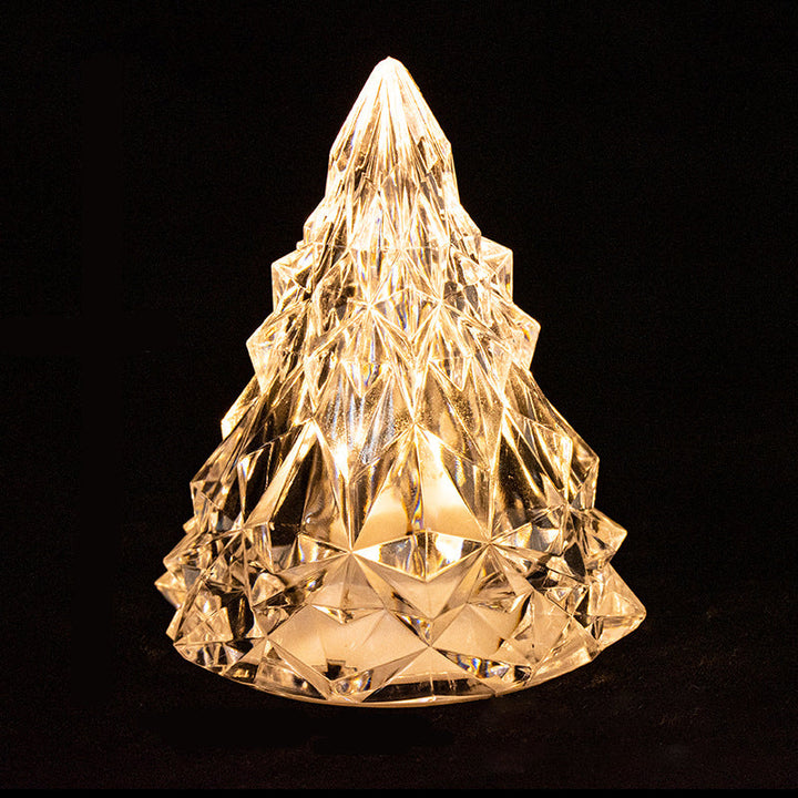 Bright mini LED crystal Christmas tree night light, a lovely addition to holiday festivities