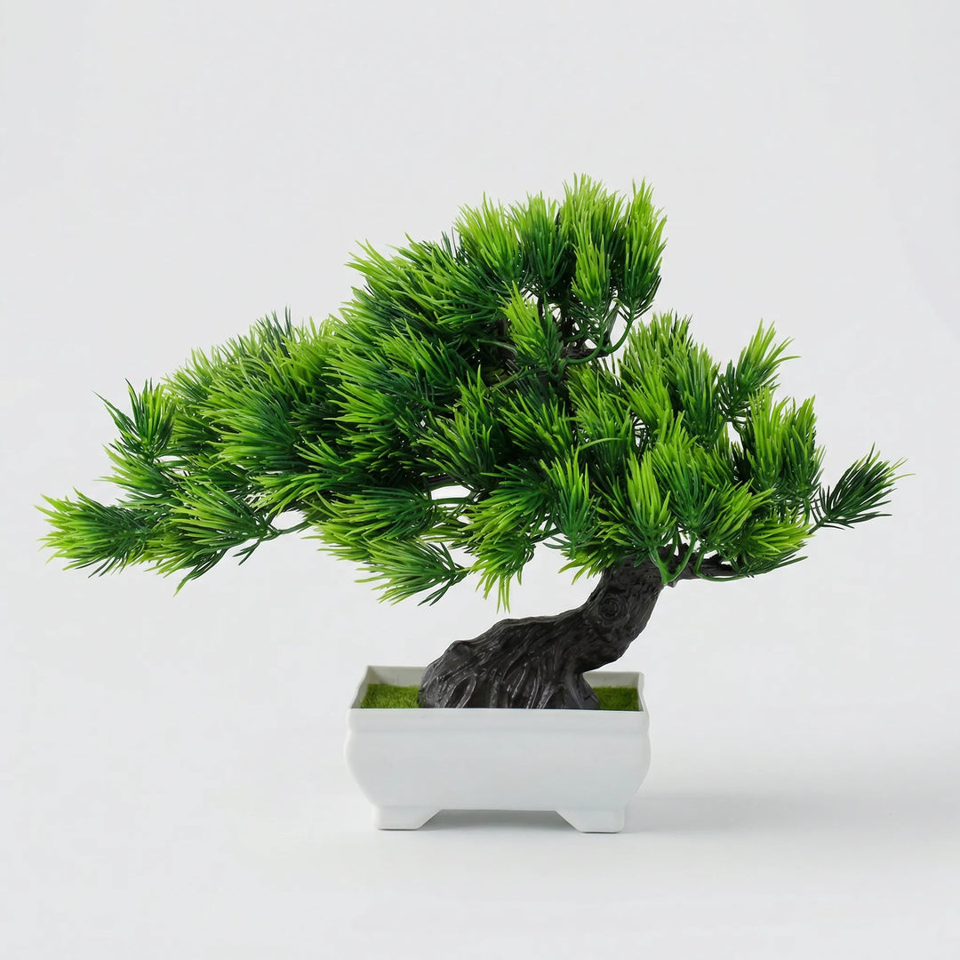Faux plant for desk, lifelike sculpted tabletop tree, perfect office or home decor.