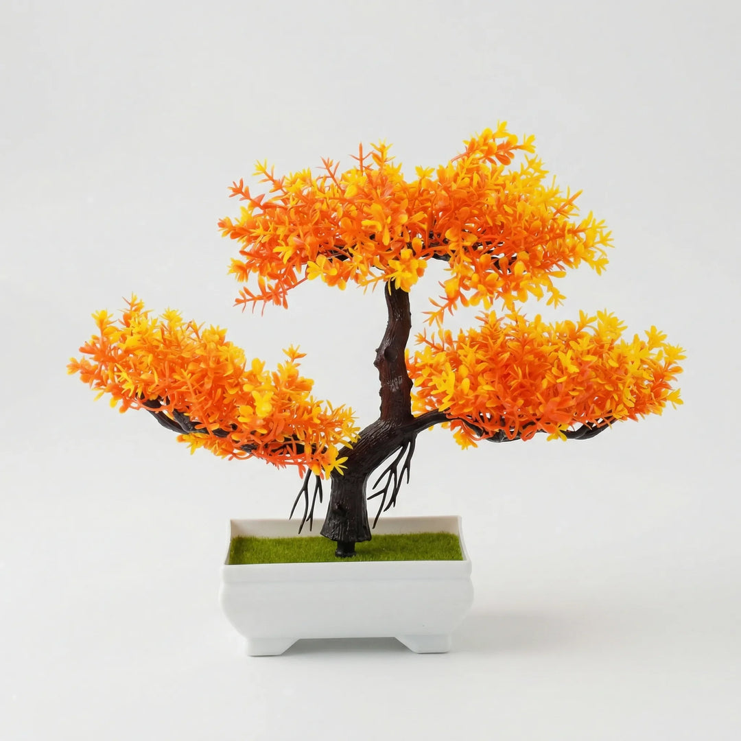 Decorative artificial tree, a lifelike mini plant for effortless indoor greenery.