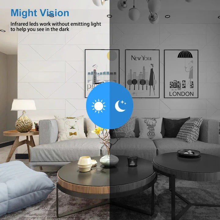 Easy-to-hide mini security camera, offering crystal-clear night vision, motion alerts & Wi-Fi.