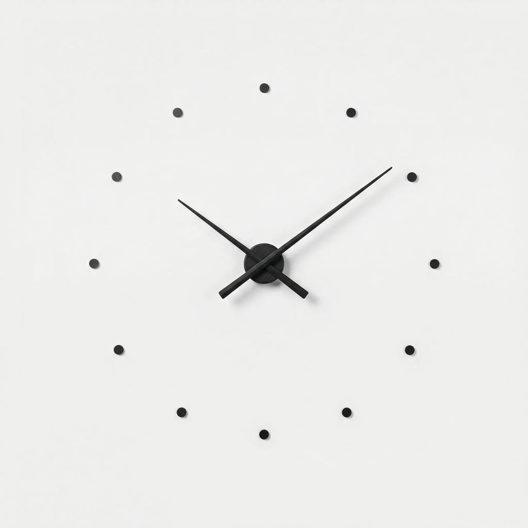 Sleek matte finish large wall clock, a stylish home accent for modern minimalist interior design.