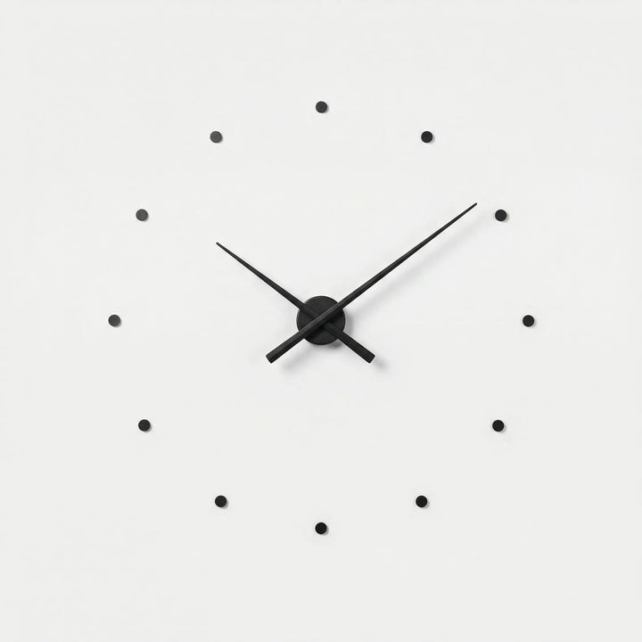 Sleek matte finish large wall clock, a stylish home accent for modern minimalist interior design.