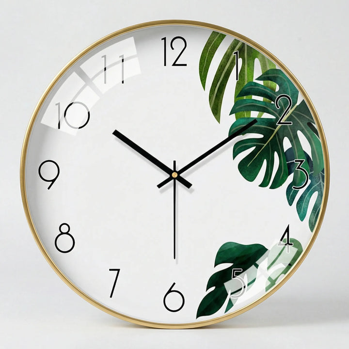 Sleek round minimalist wall clock. A contemporary statement piece for modern home decor, silent movement.