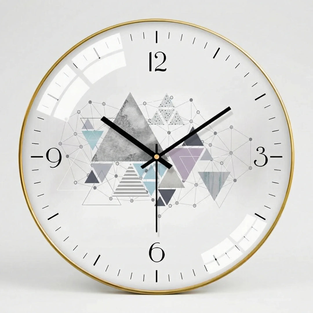 Modern minimalist round wall clock, ideal office decor. Silent, sleek design for focused work environments.