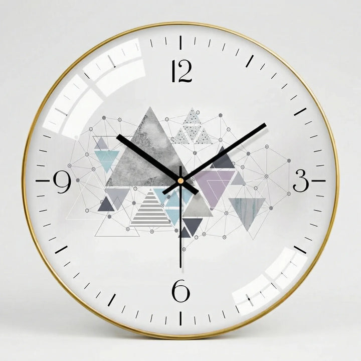 Modern minimalist round wall clock, ideal office decor. Silent, sleek design for focused work environments.