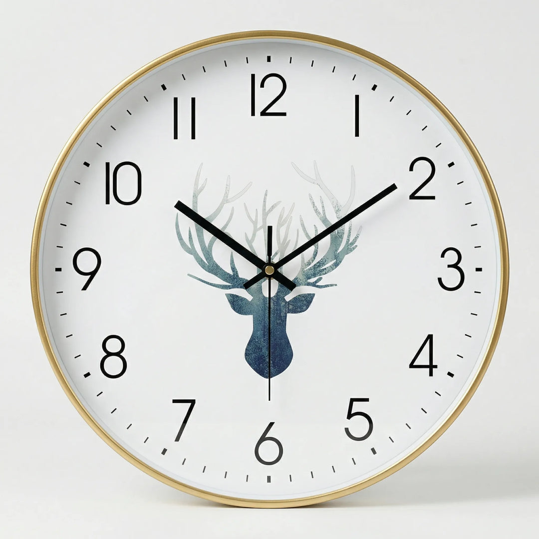 Stylish round minimalist wall clock for modern decor. Silent, sleek, and perfect for enhancing any room.