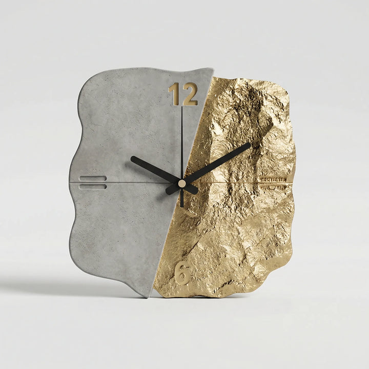 Sculptural 3D relief wall clock, a unique piece of modern artistic decor for any living space.