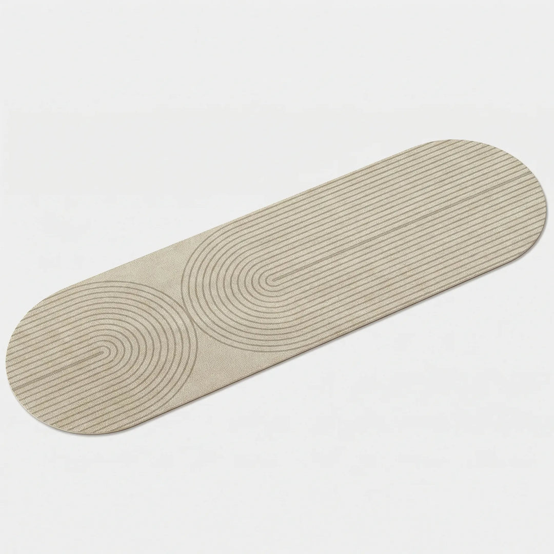Washable entryway runner rug featuring a unique Flowique wave design for modern homes.