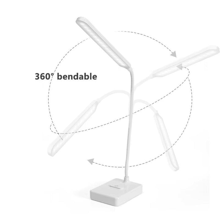 LumoFlex flexible LED lamp for desks. Modern, dimmable, and bright, perfect for office lighting needs.