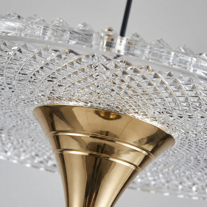 Stylish modern Glissara pendant light illuminating a kitchen island, adding ambient light and contemporary decor.