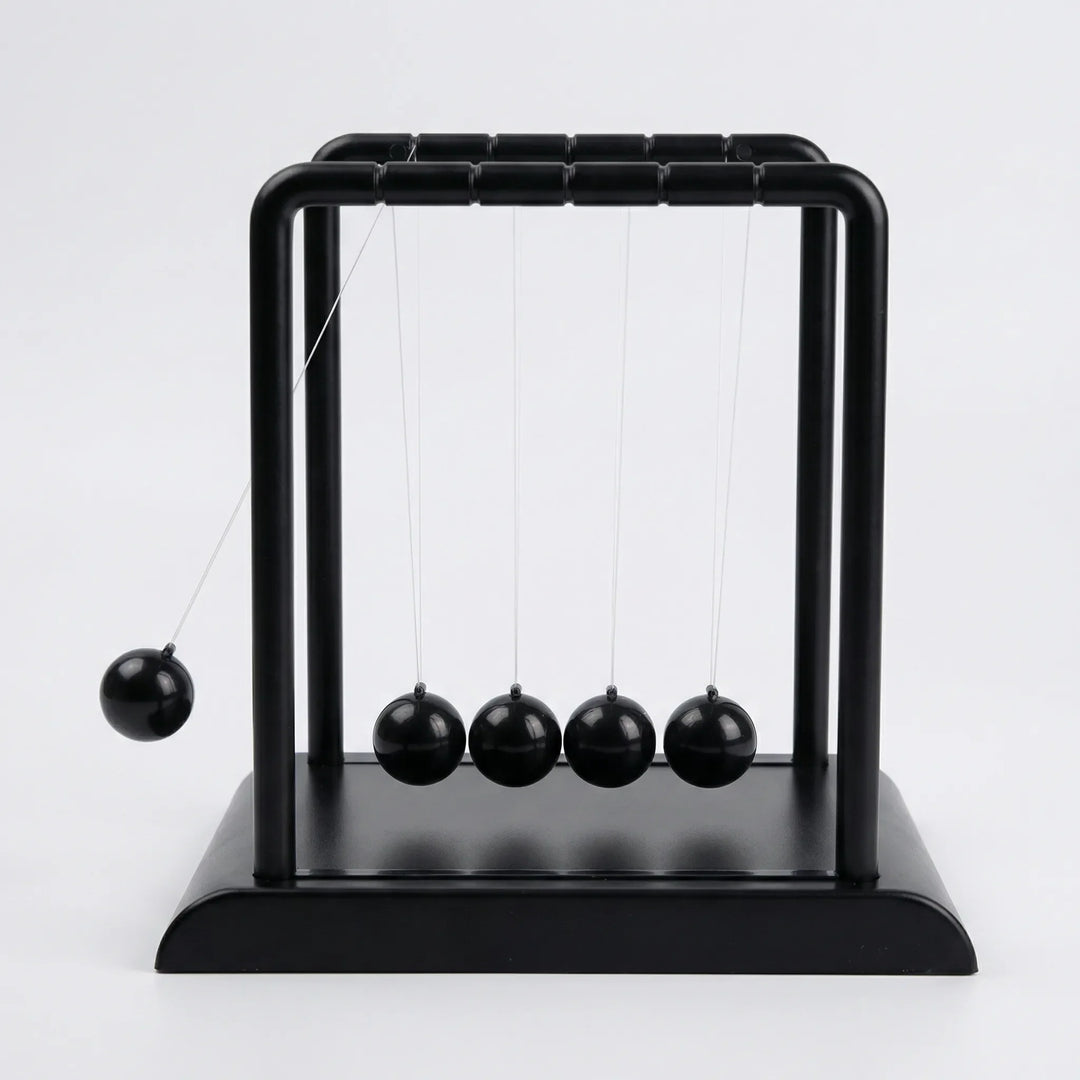 Calming kinetic desk sculpture, a modern tabletop ornament for office relaxation. Soothing magnetic art gift for peace.