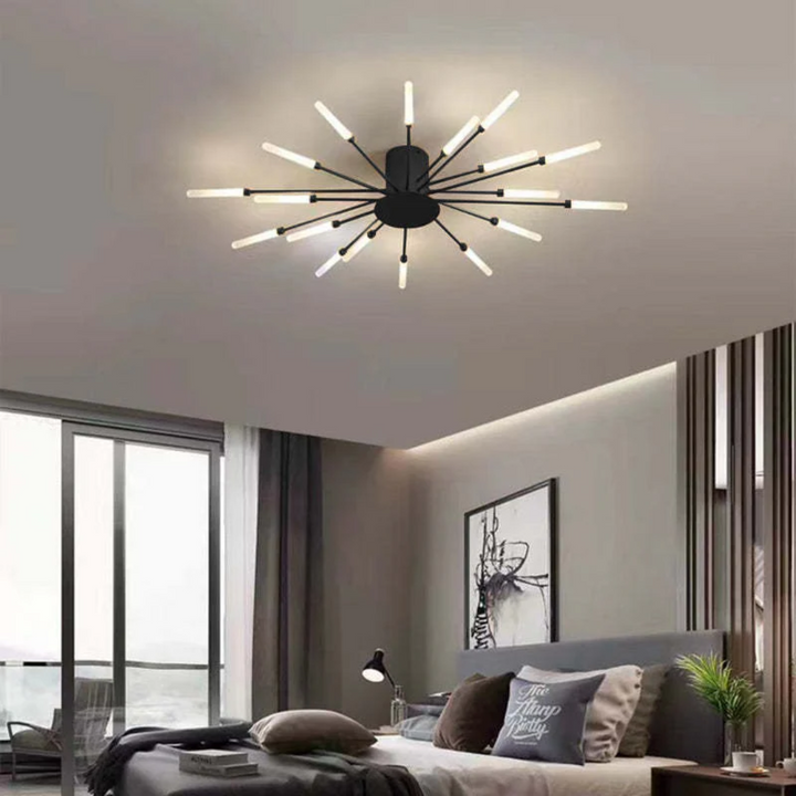Modern LED ceiling light, bright and dimmable, perfect for large spaces.