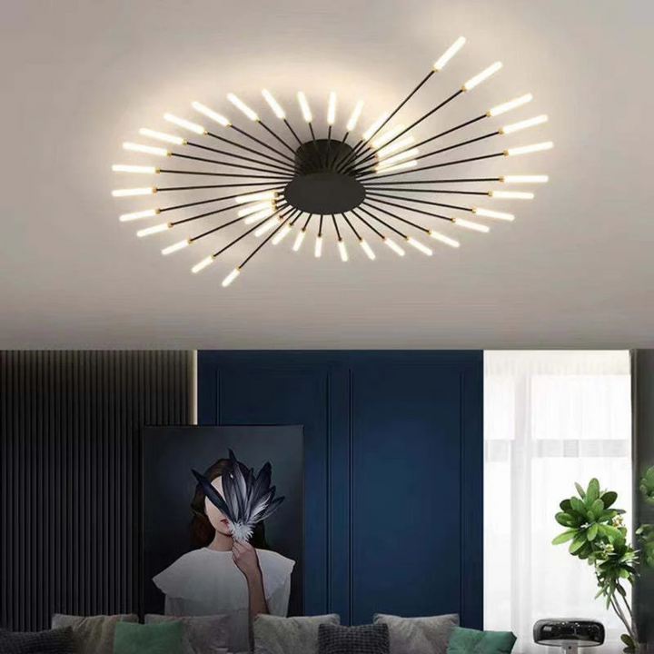 Energy-efficient dimmable LED ceiling light, contemporary design for bedrooms.