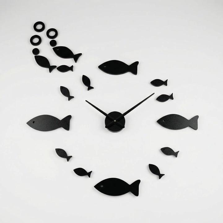Sleek modern wall clock with a reflective mirror finish, perfect as an elegant contemporary home decor statement piece.