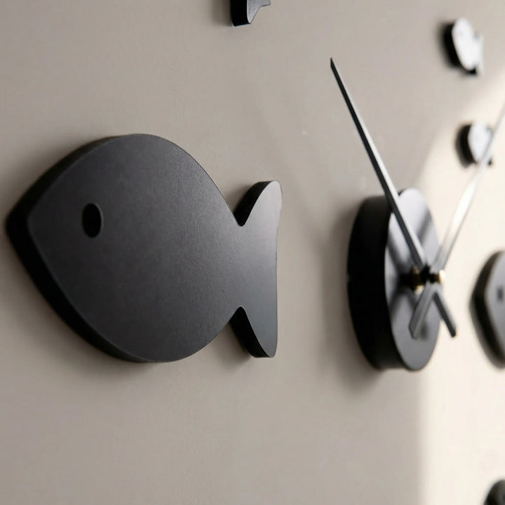 Elegant round mirror wall clock, a modern decor accent with quartz movement for stylish living rooms and bedrooms.