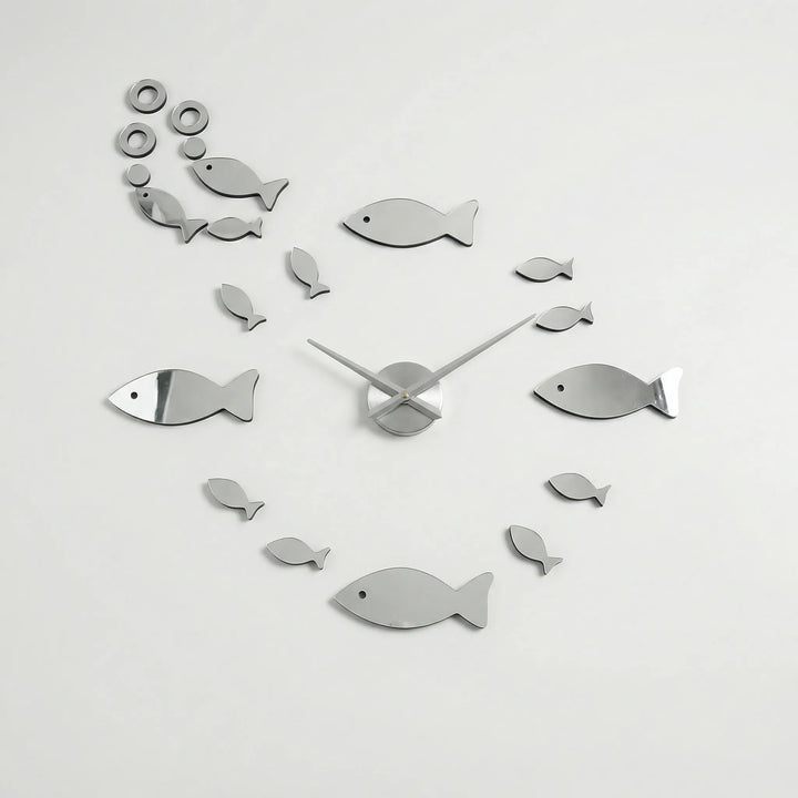 Stylish mirror wall clock featuring a modern design, ideal for enhancing any room as a sophisticated home decor accent.
