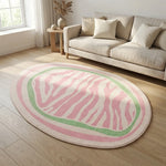 Pink Striped Oval