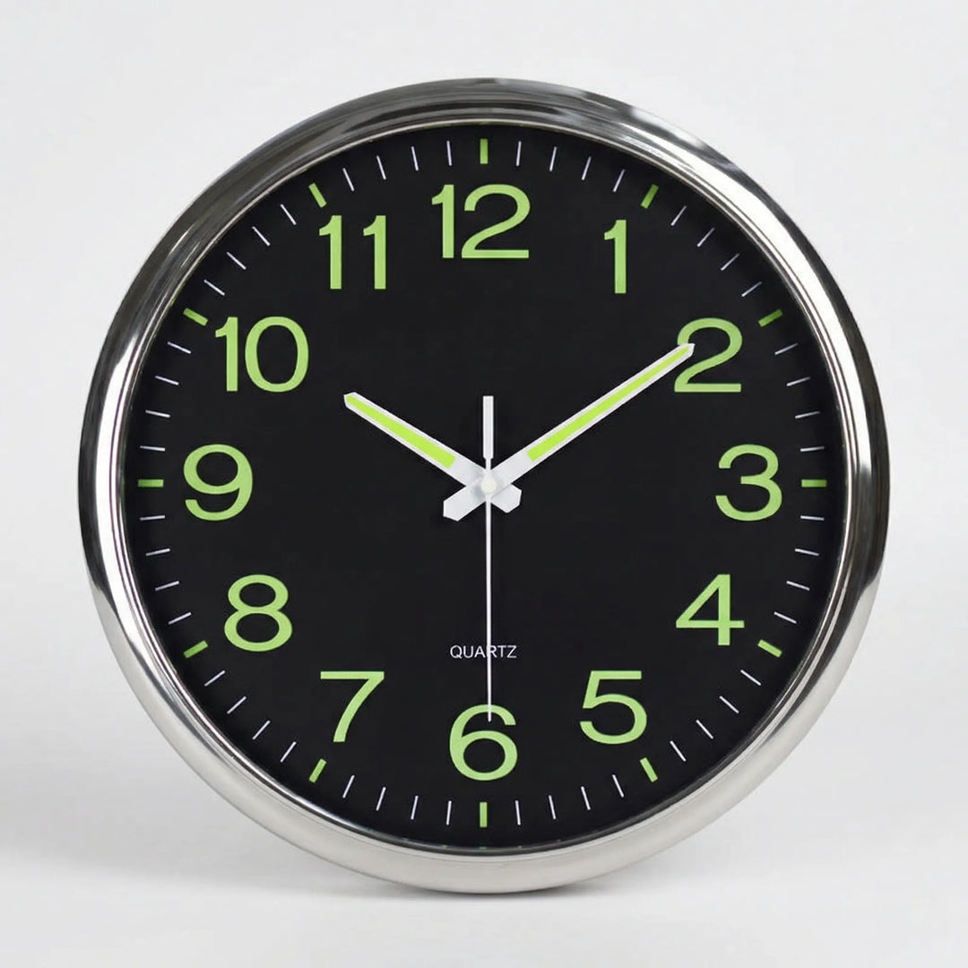 Sleek LED wall clock featuring silent operation and bright, easy-to-read numbers, perfect for any room.