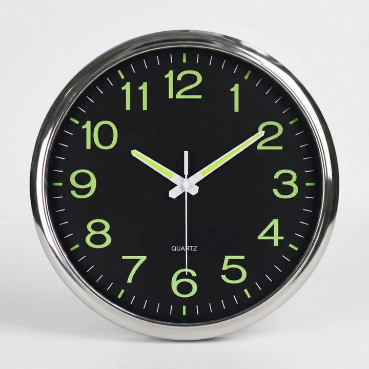 Sleek LED wall clock featuring silent operation and bright, easy-to-read numbers, perfect for any room.