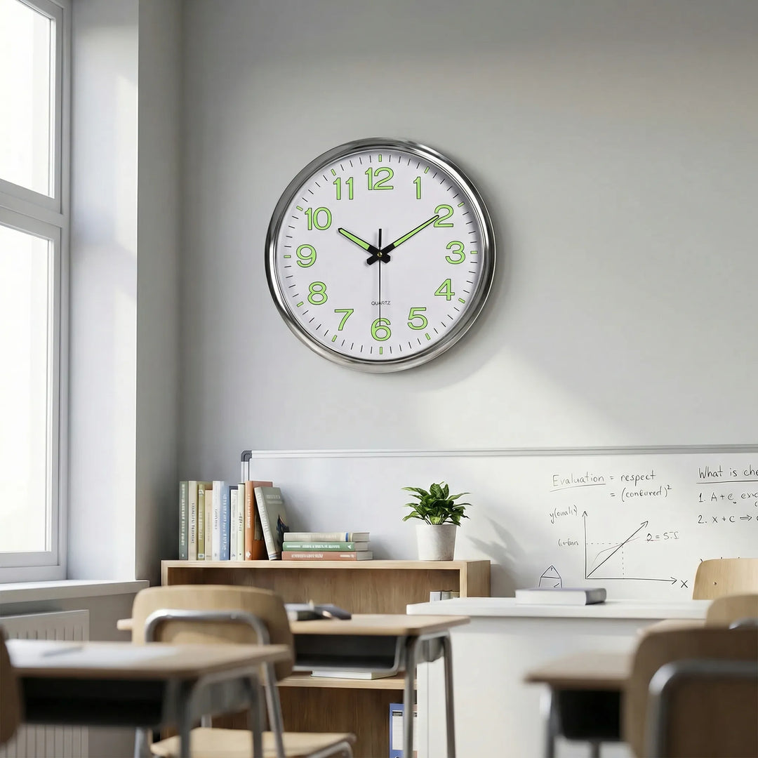 Stylish LED wall clock for home decor, providing silent timekeeping and a vivid, clear display.