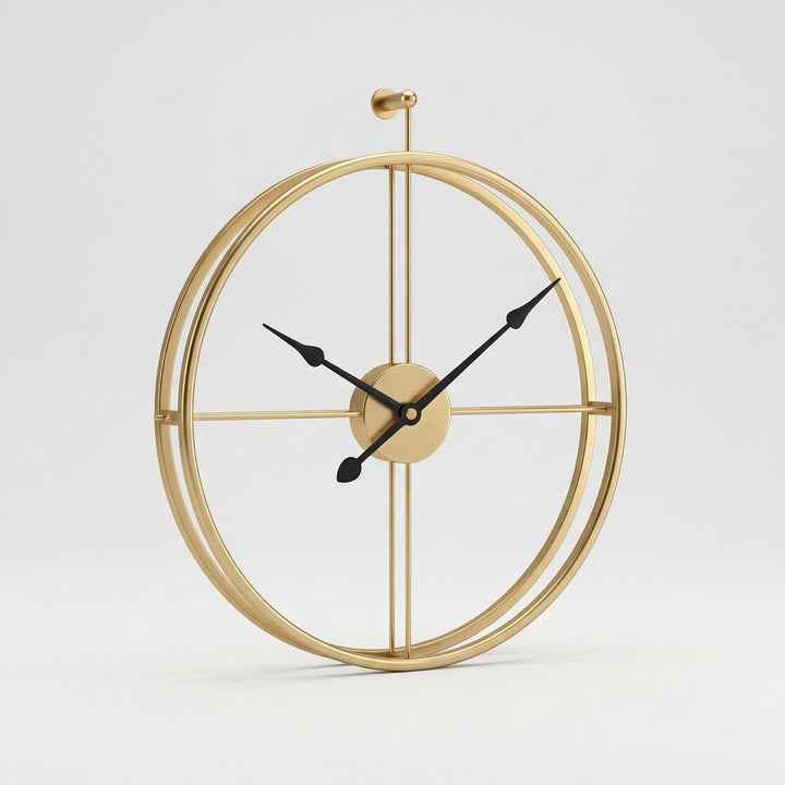 Minimalist black round wall clock featuring a silent sweep movement, ideal for contemporary spaces.