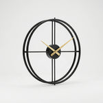 Black clock with gold hands