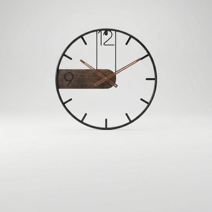 Contemporary industrial wall clock. Silent large clock perfect for modern office or stylish living room decor.