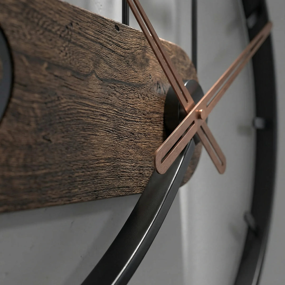 Sleek modern wall clock with silent sweep movement. Large contemporary timepiece for elegant home & office decor.