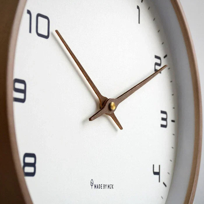 Solid wood decorative clock, modern silent design, elegant wall decor for any room.