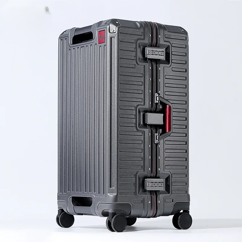Travel hardshell suitcase, unisex, with wide grip handle & 360° spinner wheels for effortless movement.