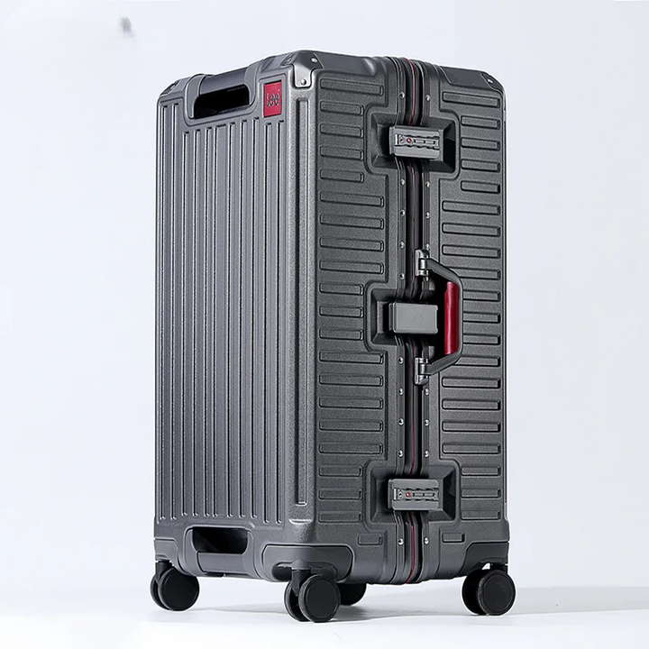 Travel hardshell suitcase, unisex, with wide grip handle & 360° spinner wheels for effortless movement.