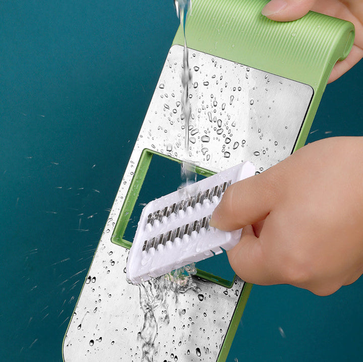 Cleaning process of the dishwasher-safe kitchen food slicer and chopper