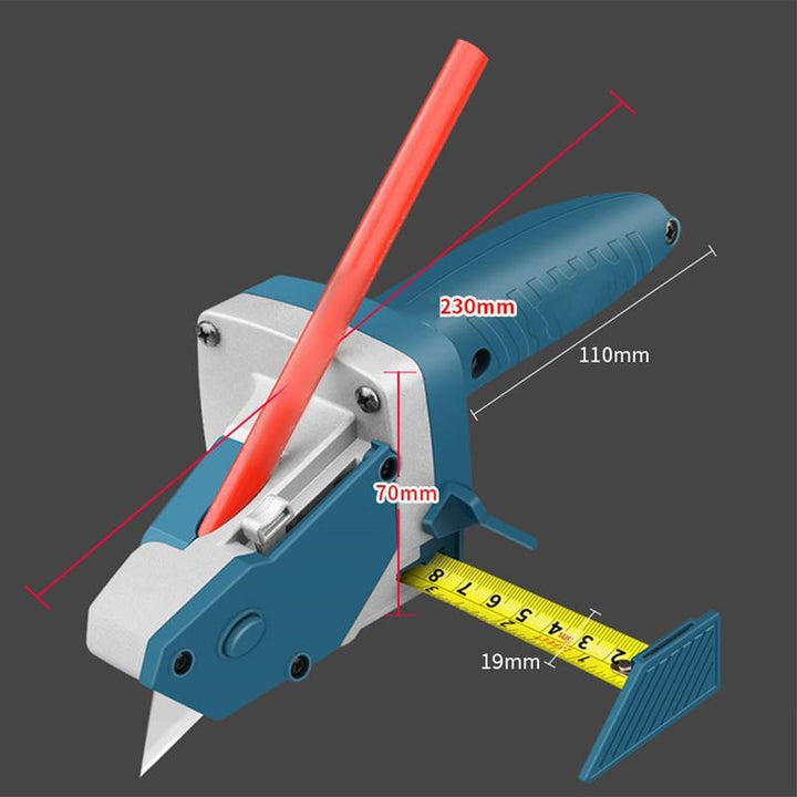 All-in-one drywall cutter, tape measure, and marking tool for efficient and precise work.