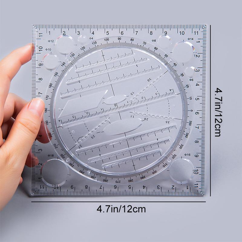 Innovative drawing tool: Multifunctional Geometric Ruler, combining measuring & design features