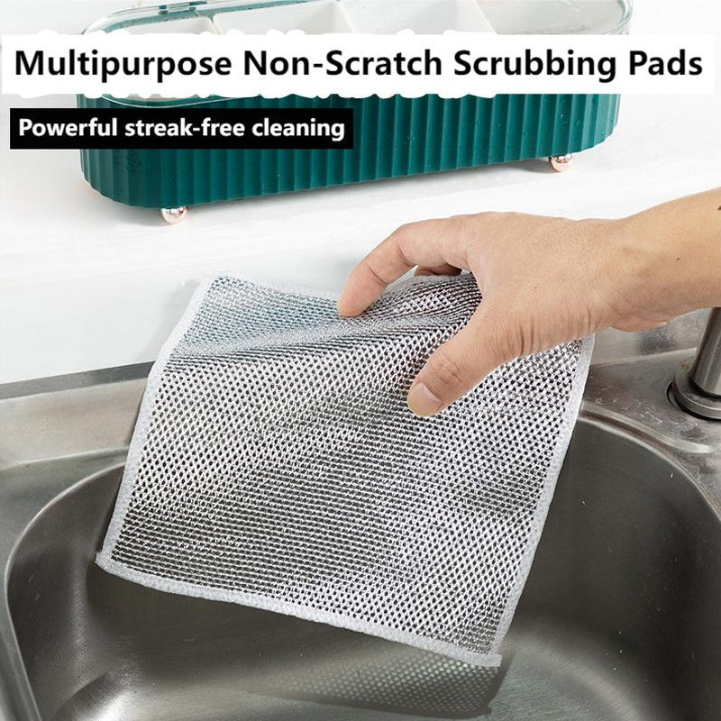Close-up of a non-scratch metal fiber dishcloth, ideal for kitchenware