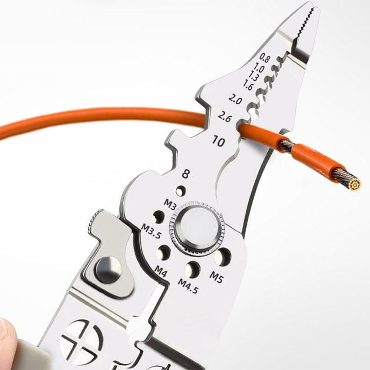 Versatile hand tool: wire stripper, crimper, and cutter, a must-have for electricians
