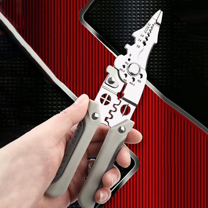A sturdy wire stripper multitool, indispensable for any home improvement or construction kit