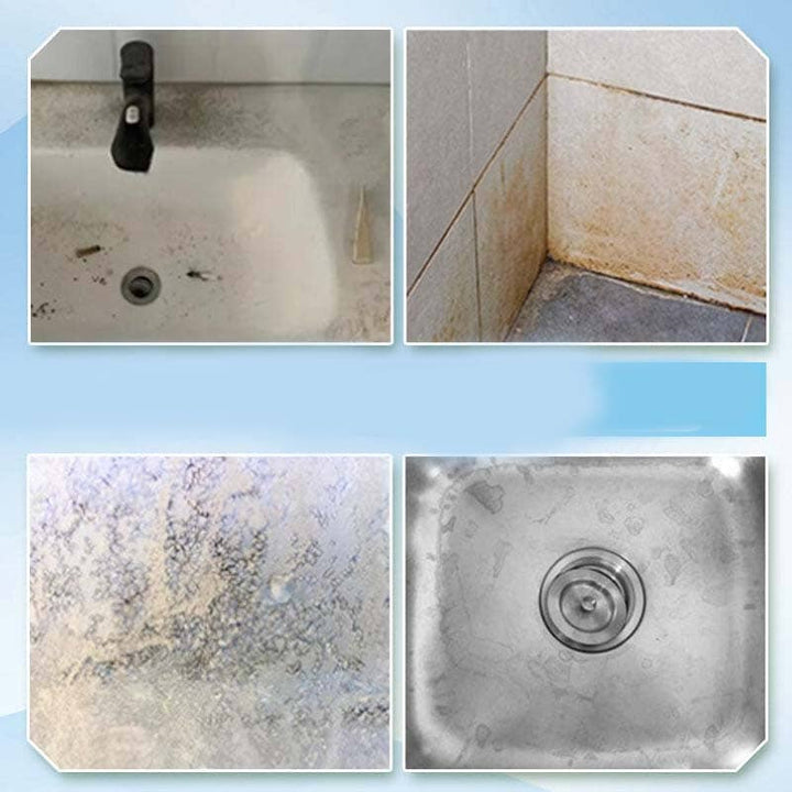 Ergonomic spray bottle from the multipurpose bathroom cleaning kit, ready for use.