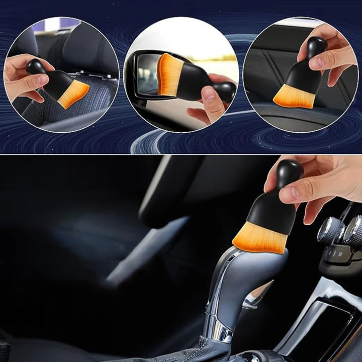 Ergonomic cleaning brush with soft bristles, perfect for keyboard cleaning and office use