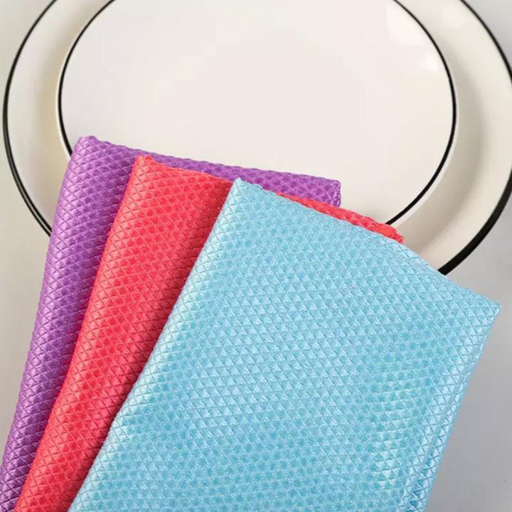 Kitchen & glass cleaning cloths, streak-free & reusable, perfect for houseware