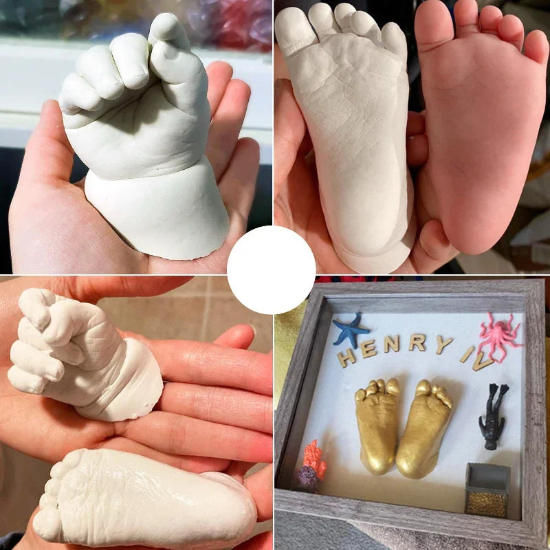 Newborn DIY Keepsake Casting Kit for baby hands & feet. Create lasting memories with this non-toxic craft set.