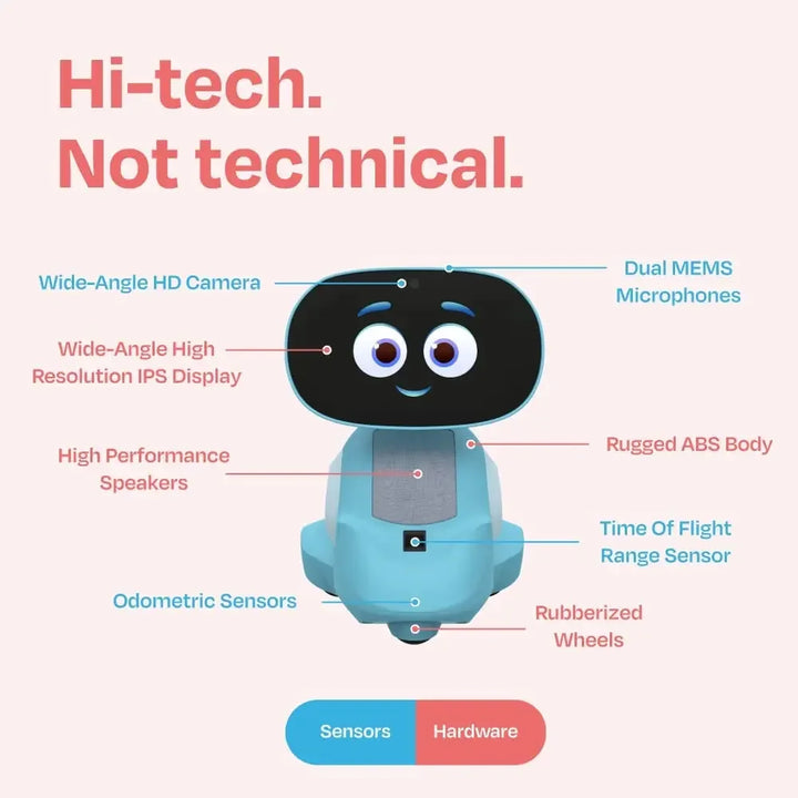 Adorable NexiPaw AI robot pet, an interactive and voice-controlled smart companion for children.