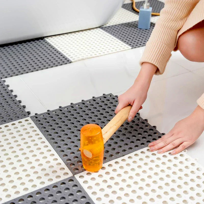 Durable non-slip shower mat set. A key bathroom accessory enhancing home safety on wet floor surfaces.
